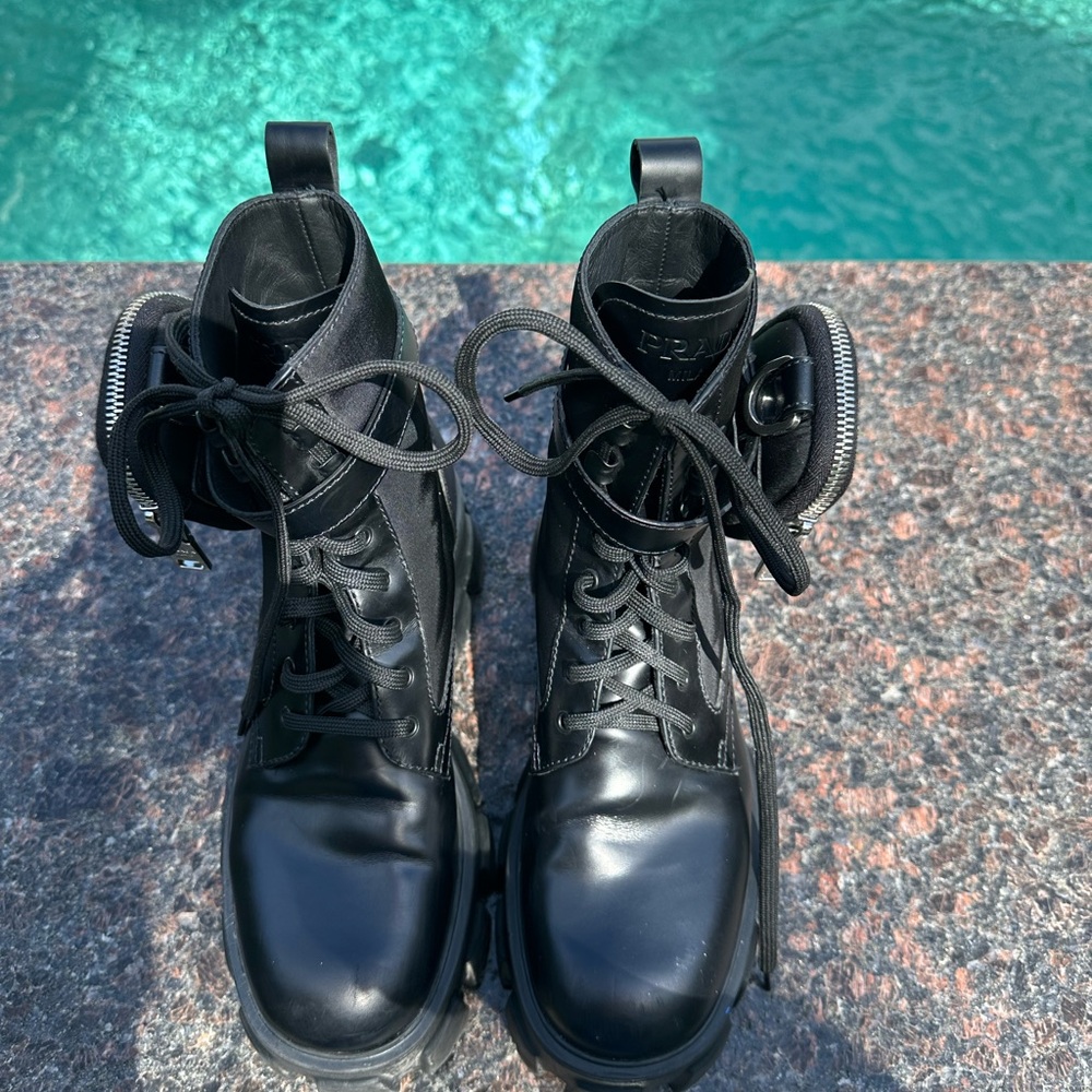 Prada Black Combat Boots - Picture 4 of 13